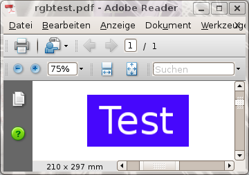 pdf color test Adobe Reader