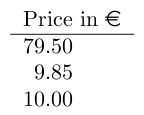 tabular example